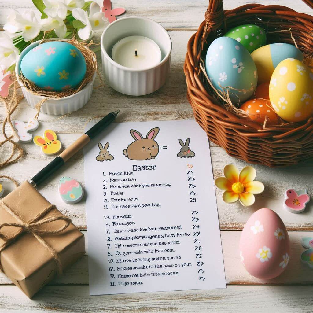 Easter Scavenger Hunt Clues